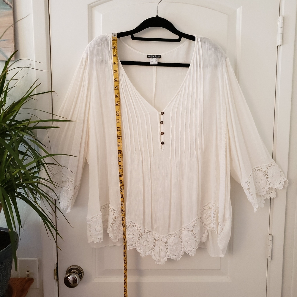 Venus White Beachy Boho Vibe Top